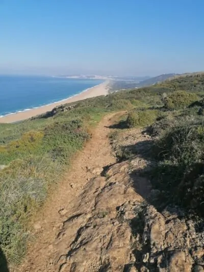 Joggingstrecke - Wanderung - Miradouro do Facho - Praia da Gralha - Praia do Salgado und zurück